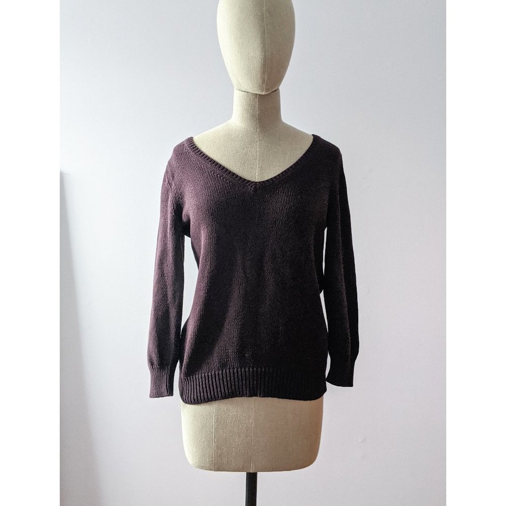 Dark purple Talbots knit sweater S